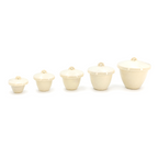Crisol de Porcelana con Tapa | Pack 2 Piezas | GLASSCO