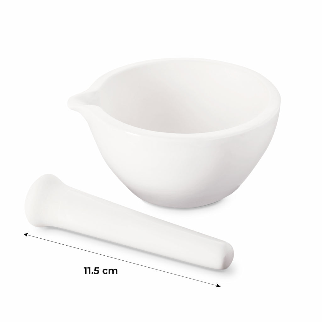 MORTERO DE LABORATORIO DE PORCELANA GLASSCO