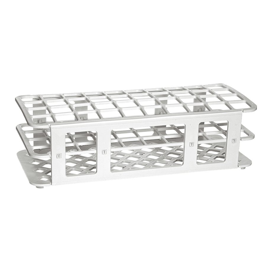 GRADILLA PARA 40 TUBOS DE ENSAYO DE 5 A 30 ML DE PLÁSTICO – Mercalab
