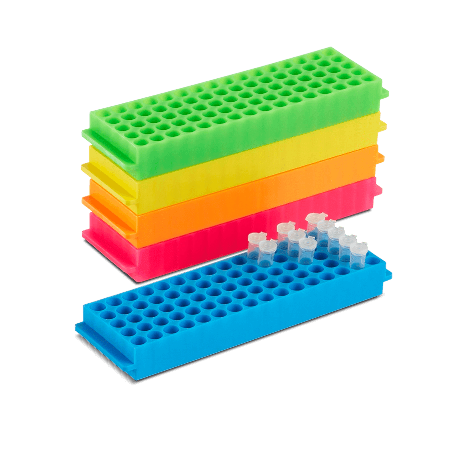 GRADILLA PARA 80 MICROTUBOS HEATHROW SCIENTIFIC 29025G DE PLÁSTICO AUTOCLAVABLE - Mercalab