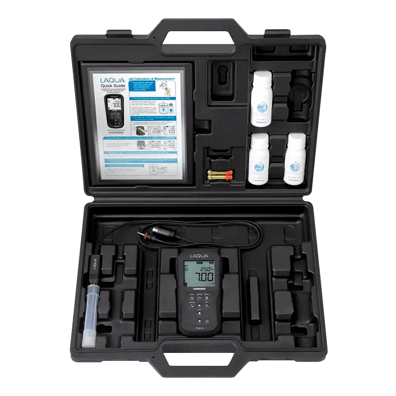 MEDIDOR DE PH PORTÁTIL A PRUEBA DE AGUA EN KIT PH210-K LAQUA HORIBA - Mercalab