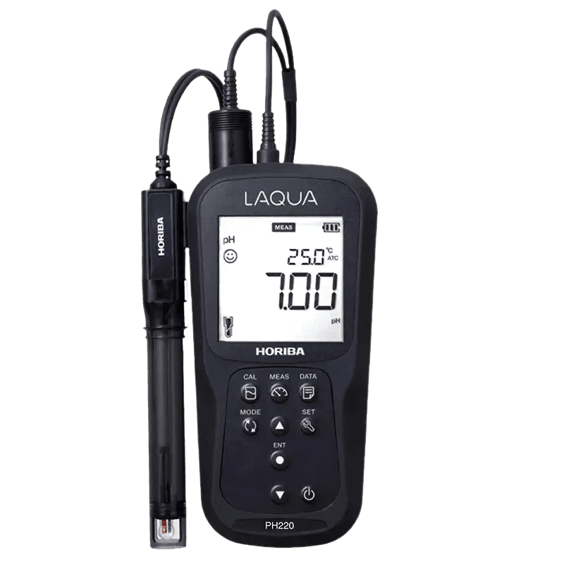 MEDIDOR DE PH PORTÁTIL A PRUEBA DE AGUA EN KIT PH220-K LAQUA HORIBA - Mercalab