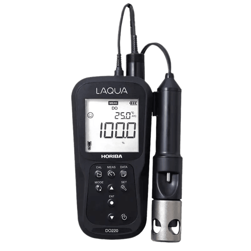 MEDIDOR DE OXÍGENO DISUELTO PORTÁTIL A PRUEBA DE AGUA EN KIT DO220-K LAQUA HORIBA - Mercalab