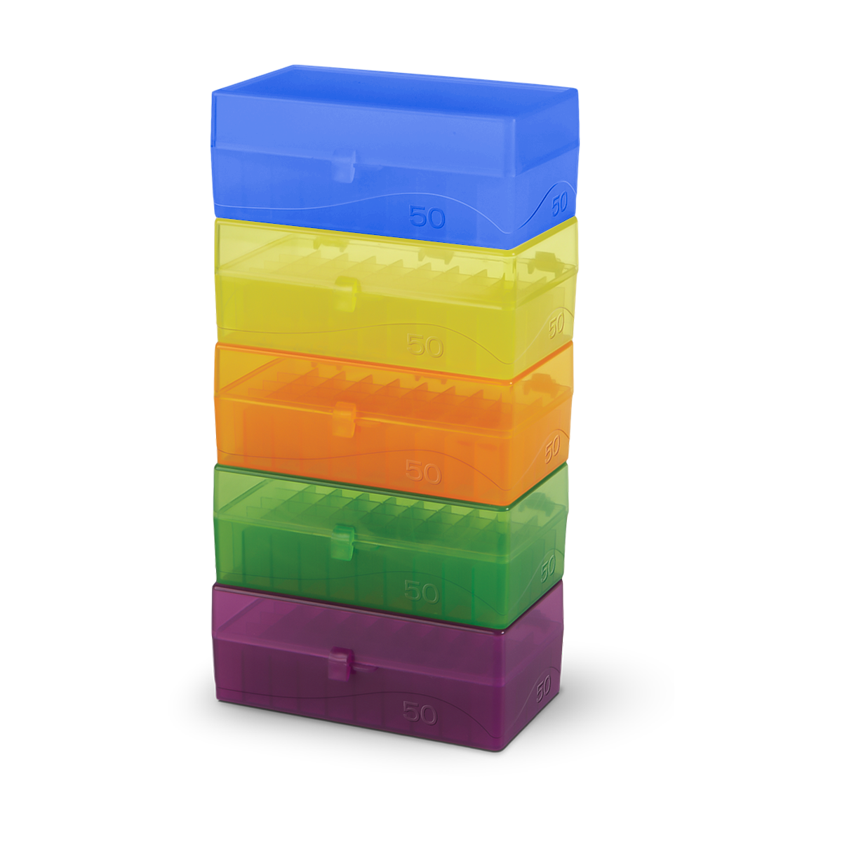 CAJA PARA 50 MICROTUBOS Y VIALES DE 1.5-2.0 ML HEATHROW SCIENTIFIC 120033 DE PLÁSTICO AUTOCLAVABLE DE COLORES PARA USO CRIOGÉNICO (POR PIEZA)