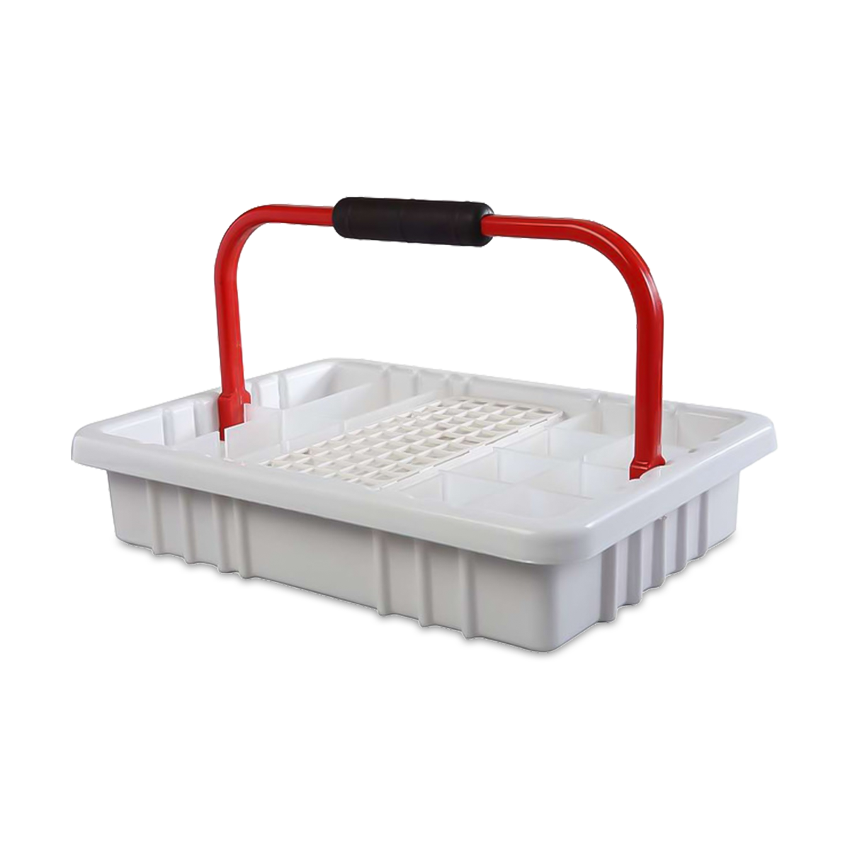 CAJA RECOLECTORA PARA TOMA DE MUESTRAS DE SANGRE HEATHROW SCIENTIFIC 120261 DE PLÁSTICO ABS CON ASA Y DIVISIONES DE FÁCIL LIMPIEZA