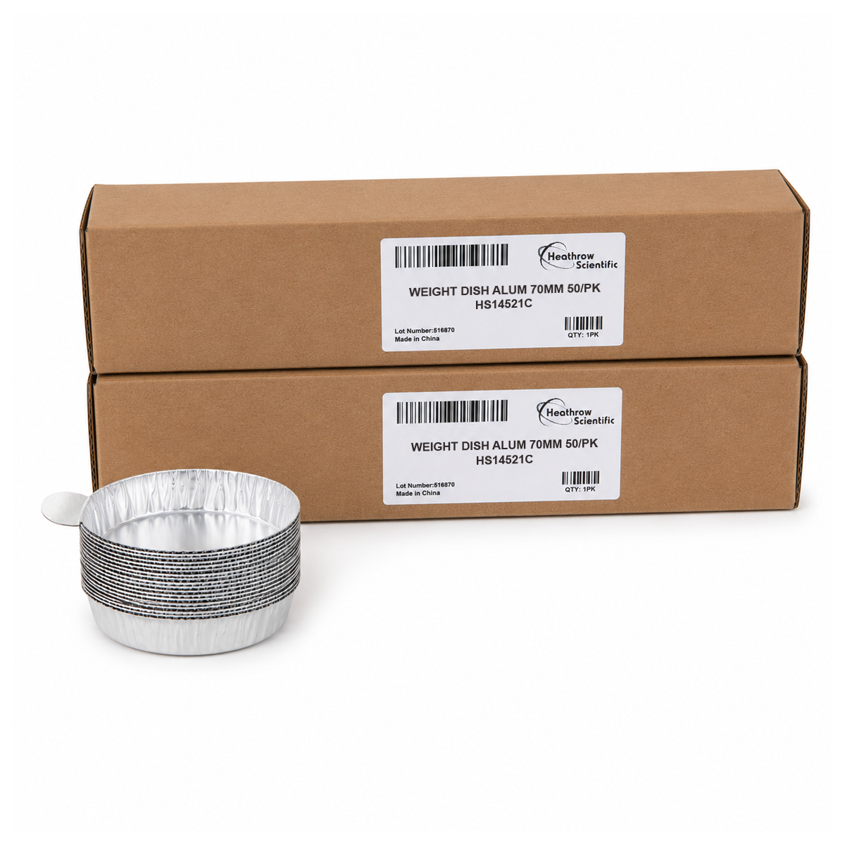 Platillos de Pesaje de Aluminio (Resistentes al Calor) - Pack 2 Cajas - HEATHROW SCIENTIFIC