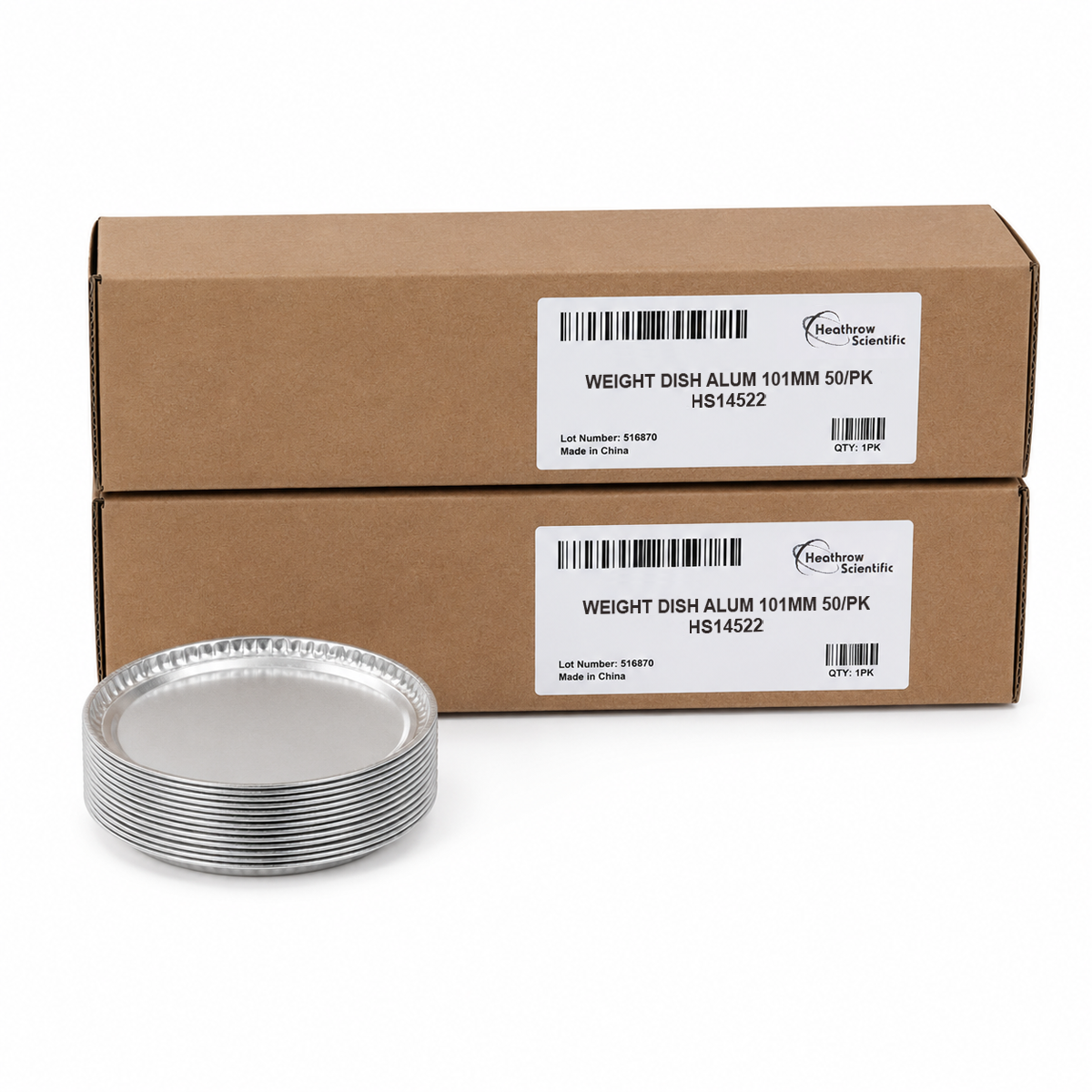 Platillos de Pesaje de Aluminio (Resistentes al Calor) - Pack 2 Cajas - HEATHROW SCIENTIFIC
