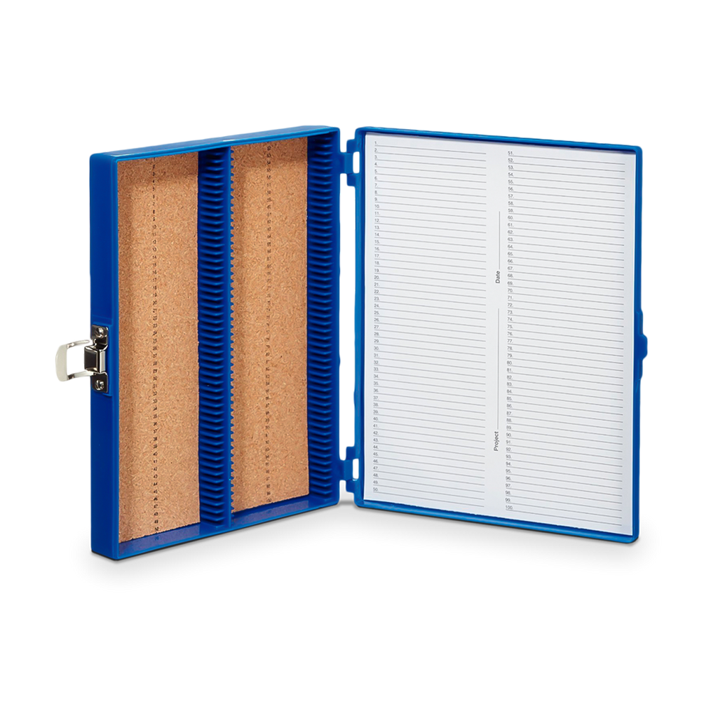 CAJA DE PLÁSTICO PARA PORTAOBJETOS HEATHROW SCIENTIFIC DE ABS CON BROCHE Y FORRO DE CORCHO
