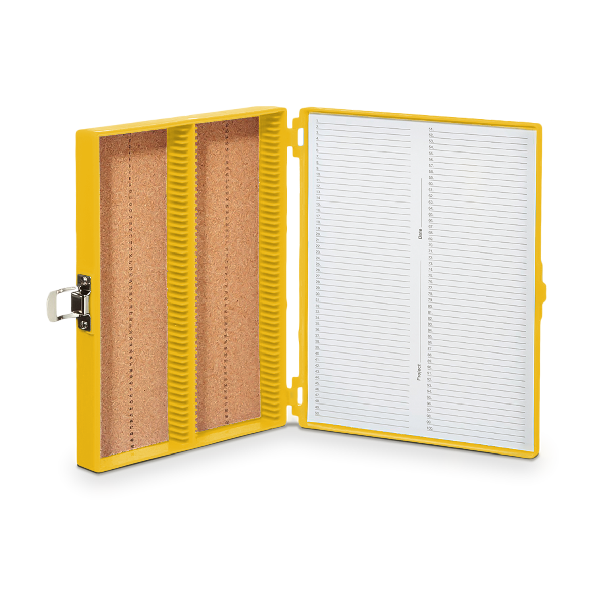 CAJA DE PLÁSTICO PARA PORTAOBJETOS HEATHROW SCIENTIFIC DE ABS CON BROCHE Y FORRO DE CORCHO