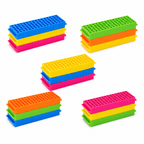 Gradilla de Plástico para 80 Microtubos | Pack 3 Piezas | Heathrow Scientific