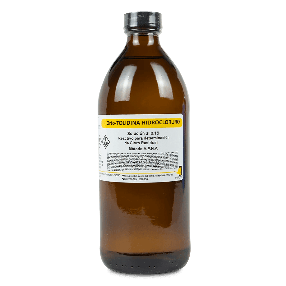 INDICADOR ORTOTOLIDINA HIDROCLORURO PARA CLORO LIBRE/RESIDUAL MÉTODO A.P.H.A. GOLDEN BELL 43300 - Mercalab