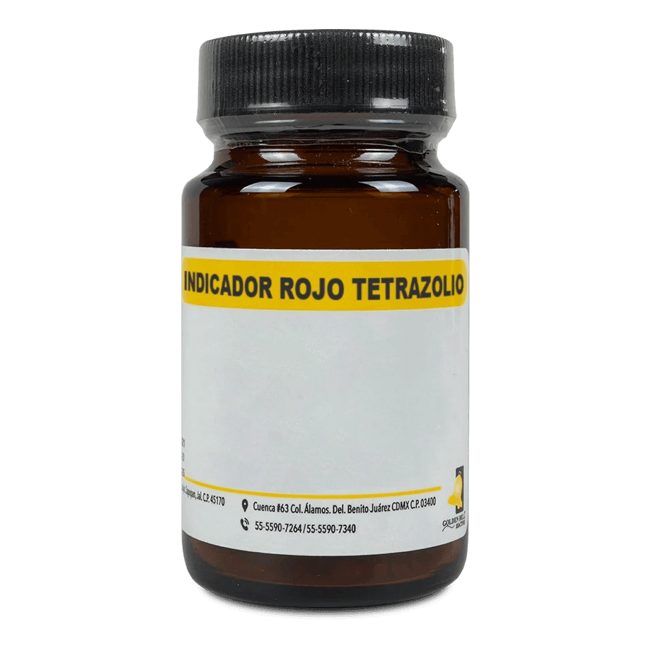 INDICADOR ROJO TETRAZOLIO 10 G GOLDEN BELL 60380-10 CAS 298-96-4 - Mercalab