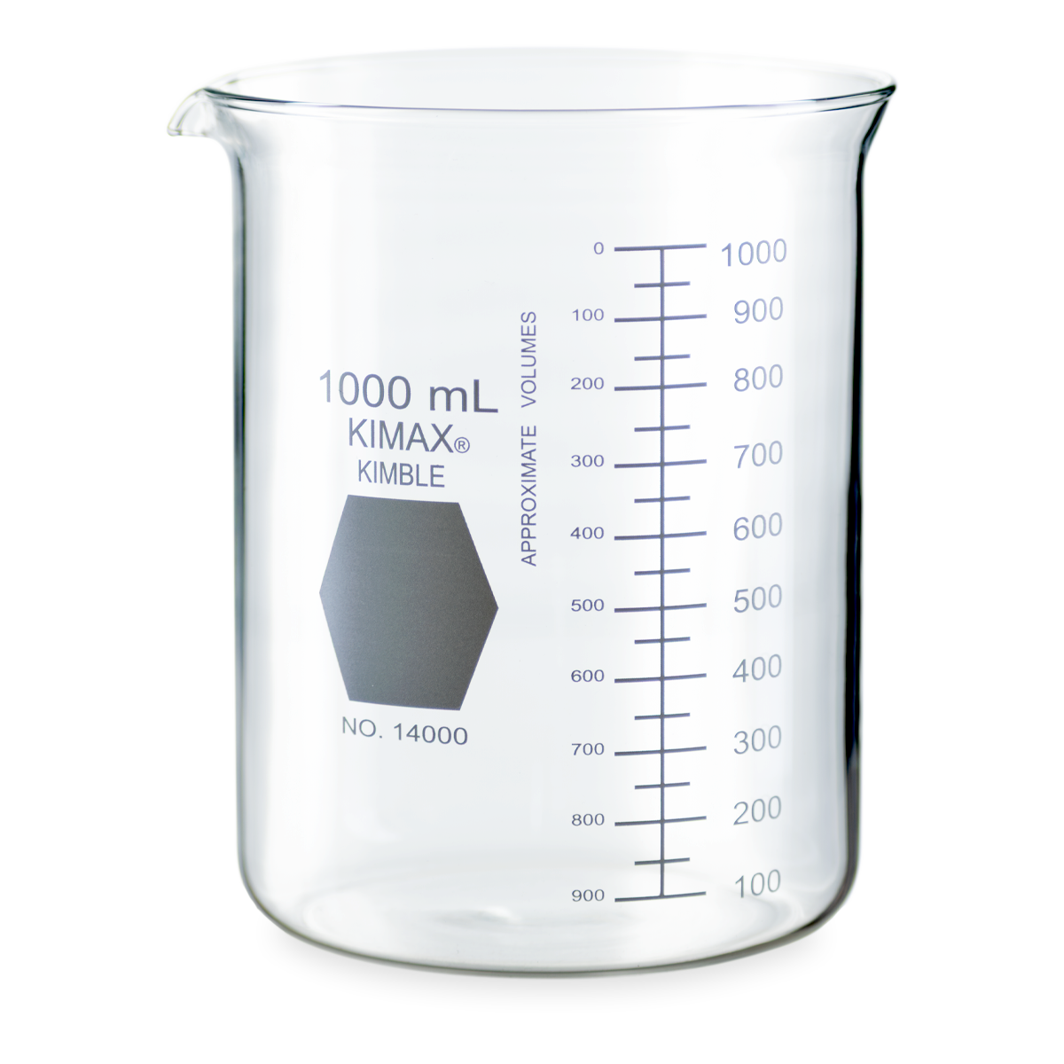 VASO DE PRECIPITADO GRIFFIN FORMA BAJA KIMAX 14000 CON ESCALA BLANCA