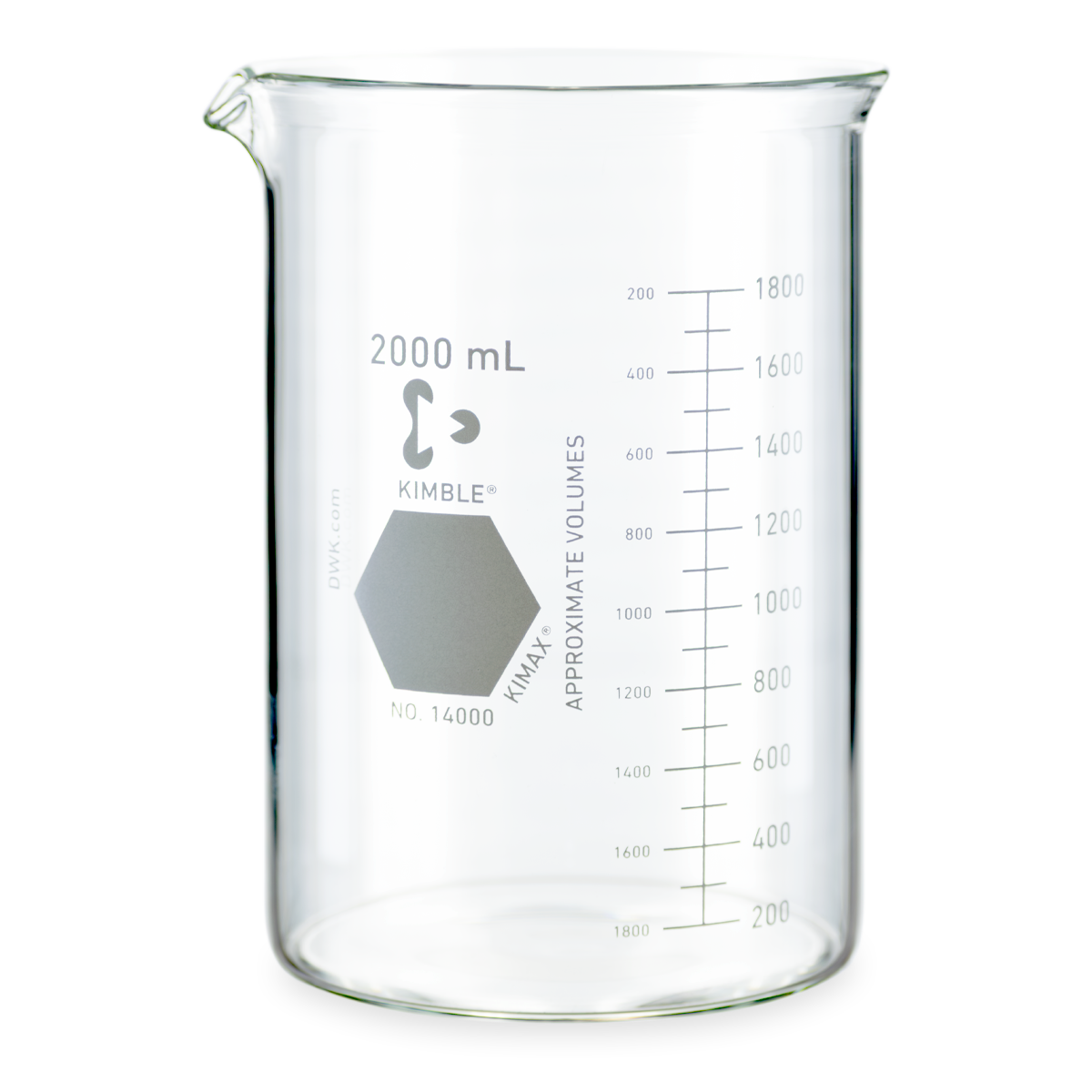 VASO DE PRECIPITADO GRIFFIN FORMA BAJA KIMAX 14000 CON ESCALA BLANCA