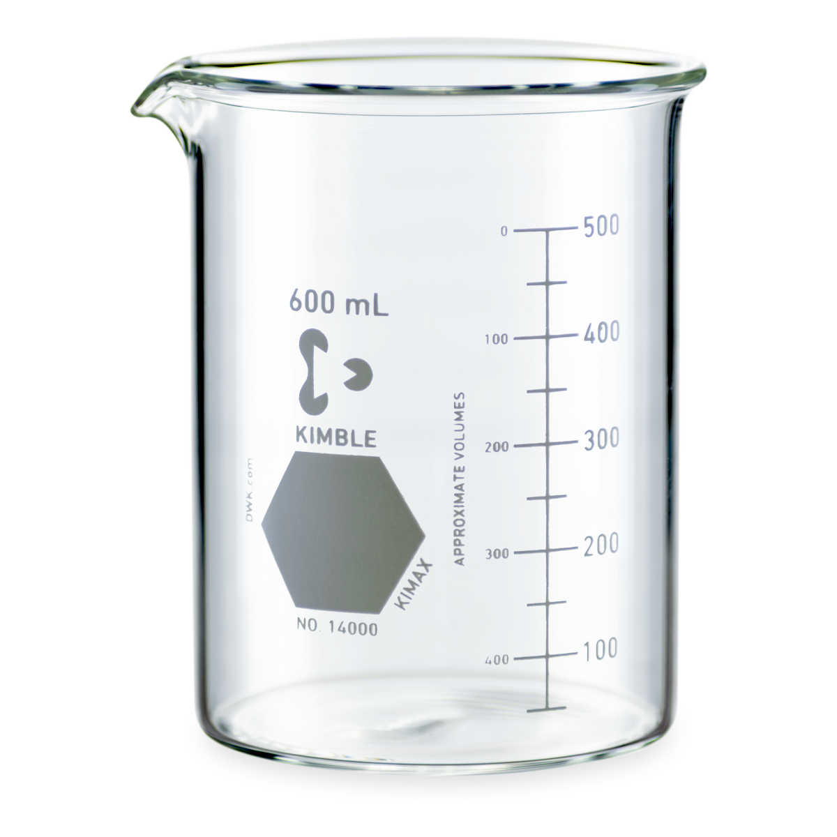VASO DE PRECIPITADO GRIFFIN FORMA BAJA KIMAX 14000 CON ESCALA BLANCA
