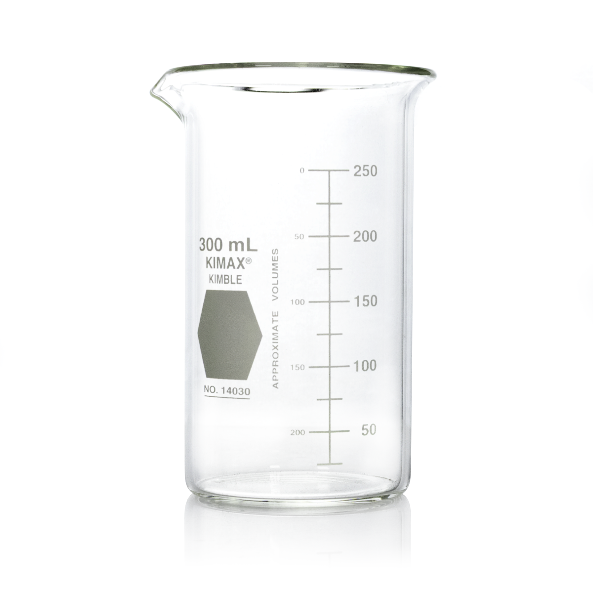 VASO DE PRECIPITADO BERZELIUS FORMA ALTA KIMAX 14030 CON VERTEDERO Y ESCALA BLANCA