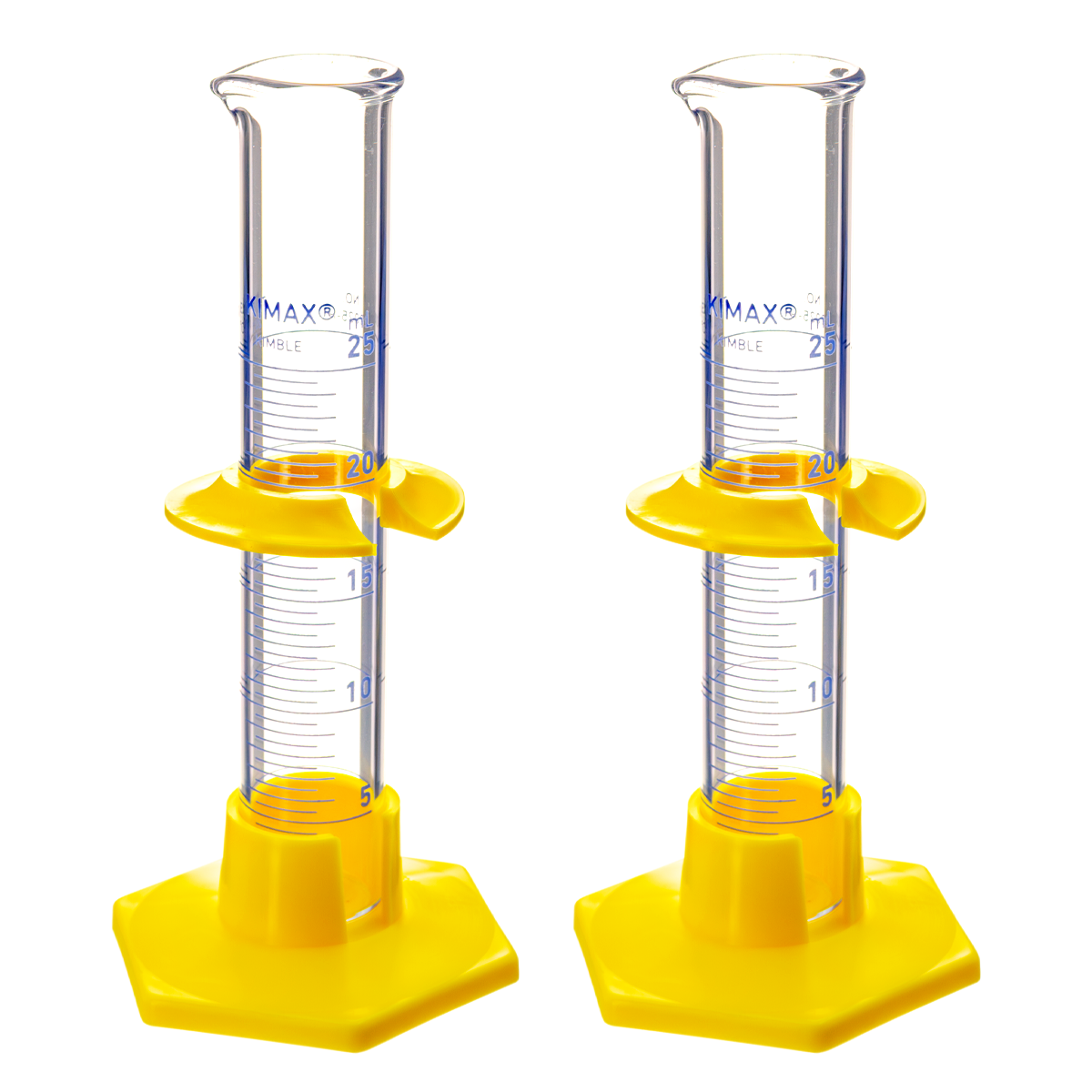 Probeta con Base de Plástico Calibrada para Entregar | Pack 2 Piezas | Kimax