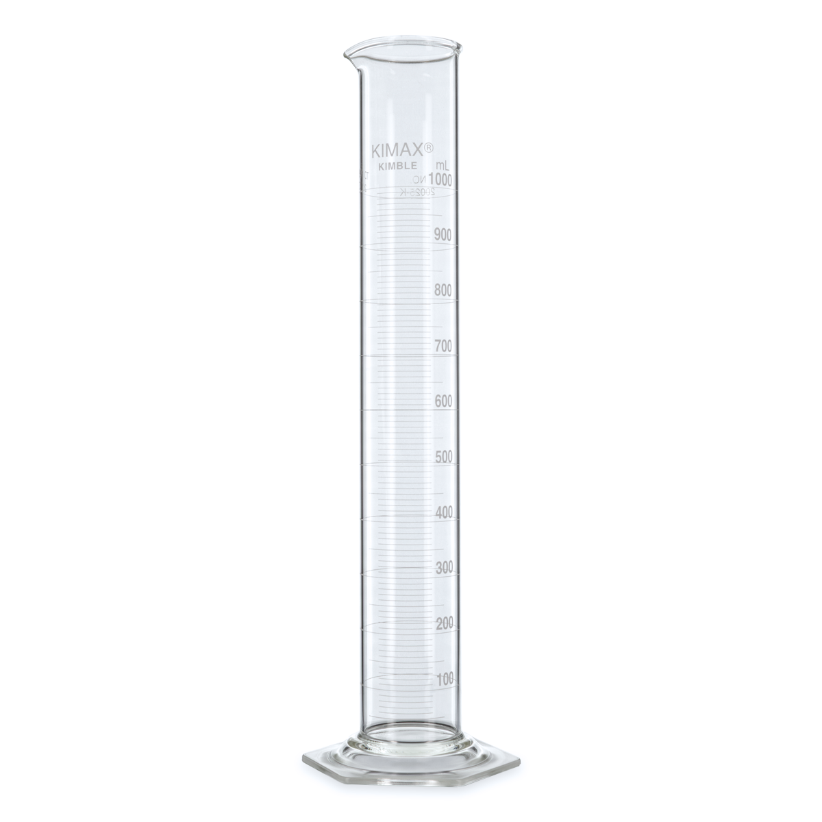 PROBETA KIMAX 20025K CALIBRADA PARA ENTREGAR CON BASE HEXAGONAL Y ESCALA BLANCA