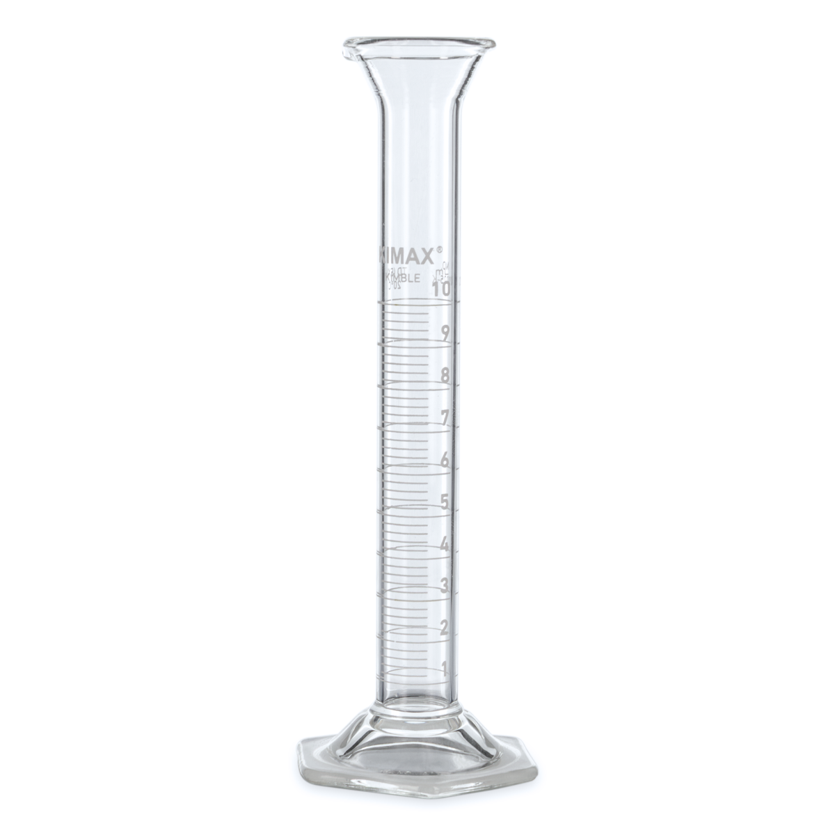 PROBETA KIMAX 20025K CALIBRADA PARA ENTREGAR CON BASE HEXAGONAL Y ESCALA BLANCA