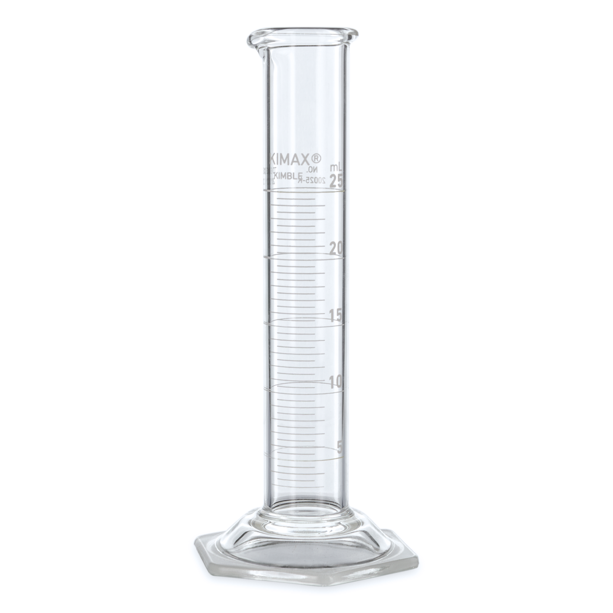 PROBETA KIMAX 20025K CALIBRADA PARA ENTREGAR CON BASE HEXAGONAL Y ESCALA BLANCA