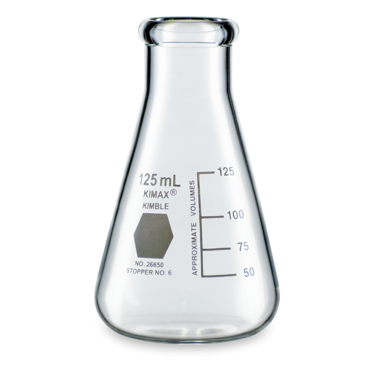 MATRAZ ERLENMEYER KIMAX 26650 CON BOCA ANCHA Y REFORZADA