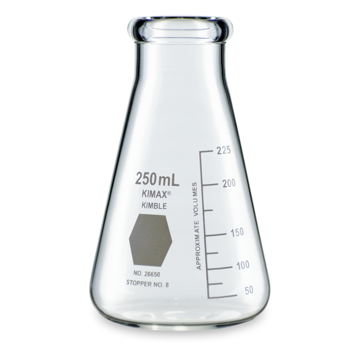 MATRAZ ERLENMEYER KIMAX 26650 CON BOCA ANCHA Y REFORZADA