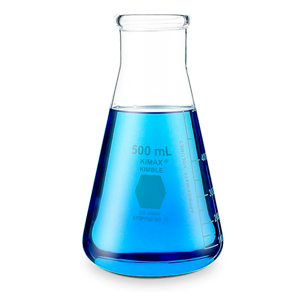 MATRAZ ERLENMEYER KIMAX 26650 CON BOCA ANCHA Y REFORZADA