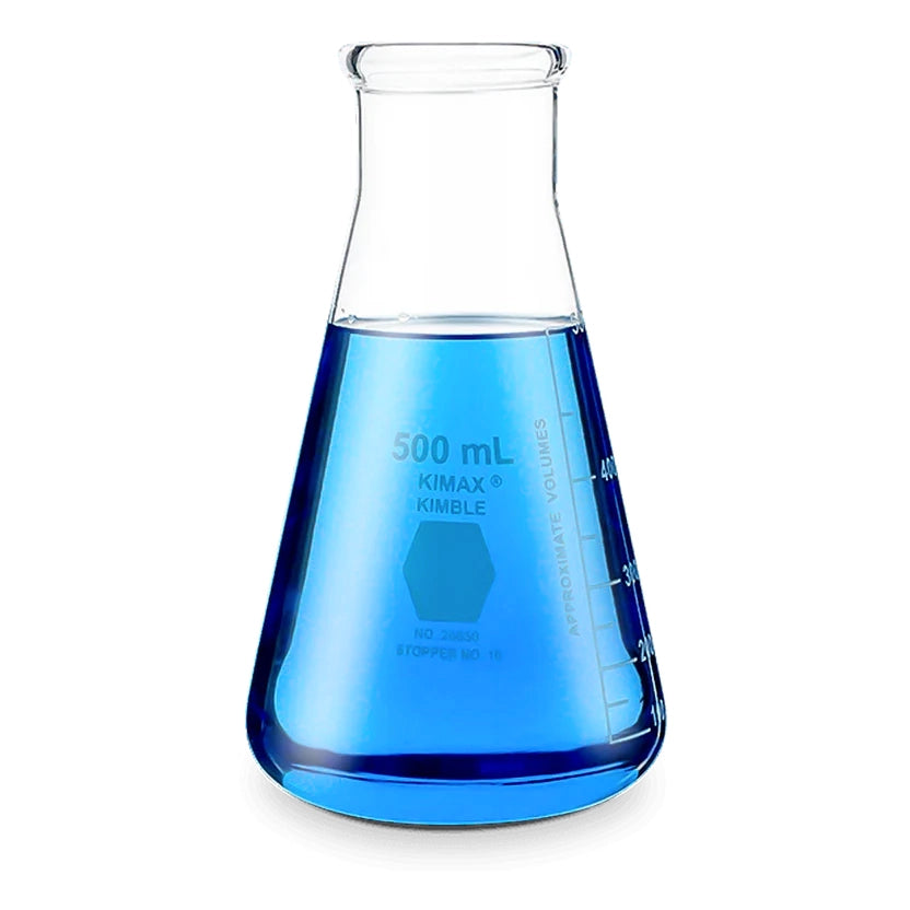 MATRAZ ERLENMEYER KIMAX 26650 CON BOCA ANCHA Y REFORZADA