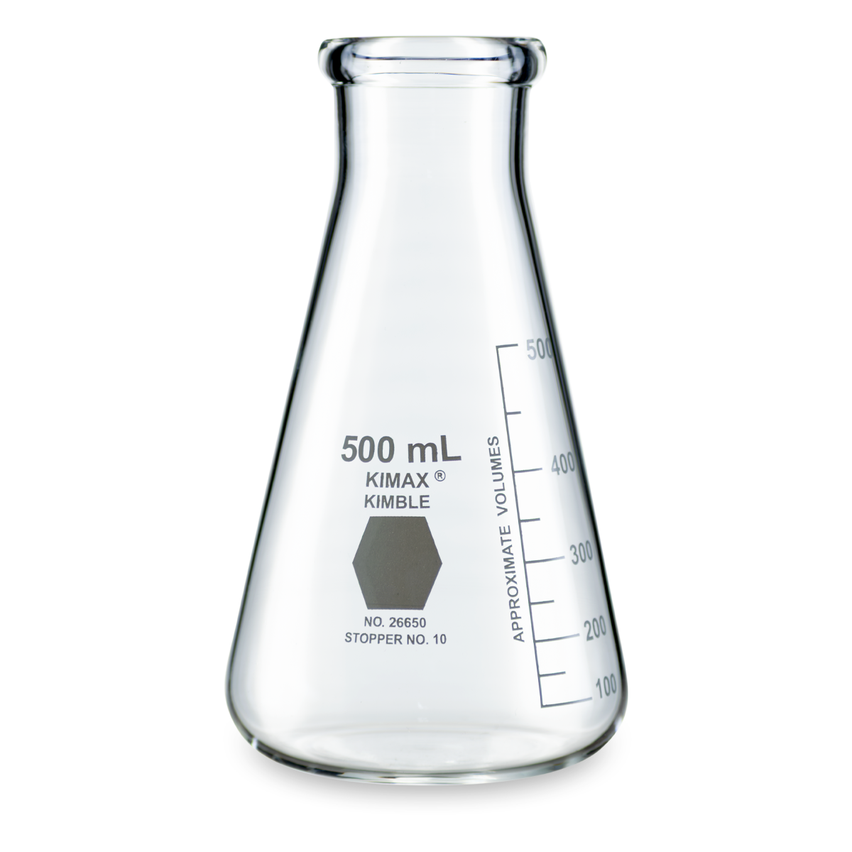MATRAZ ERLENMEYER KIMAX 26650 CON BOCA ANCHA Y REFORZADA