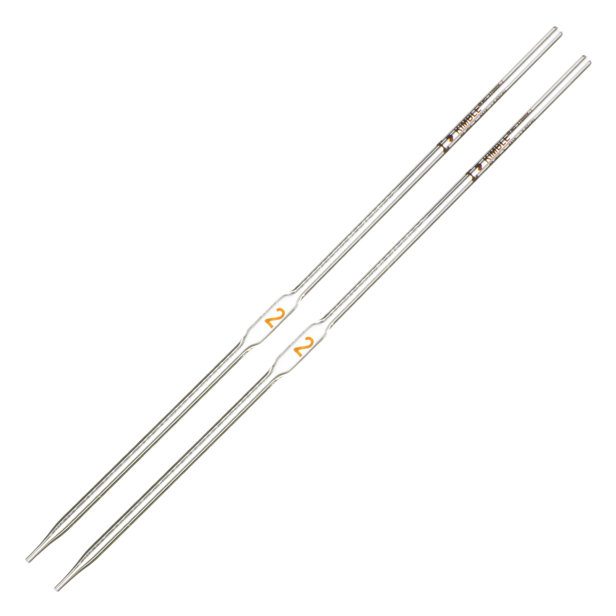 Pipeta Volumétrica de Vidrio TEKK (Grado Escolar) - Pack 2 Piezas - Kimax 37000K