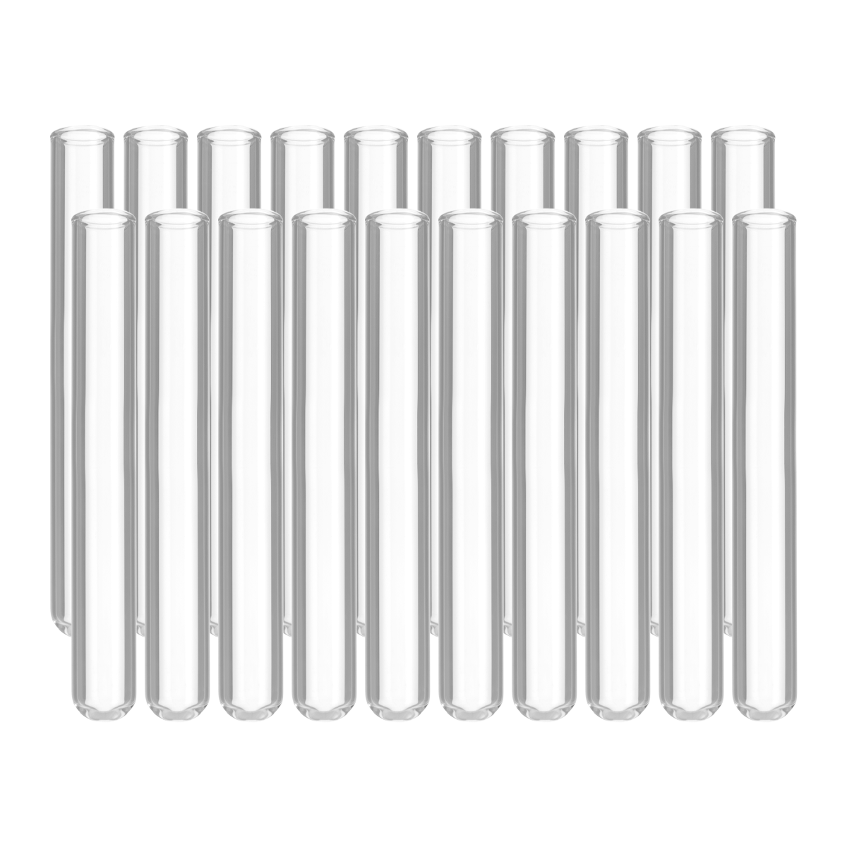 Tubo de Ensayo de Vidrio Sin Labio (Totalmente Liso) - Pack 20 Piezas - Kimax 45060