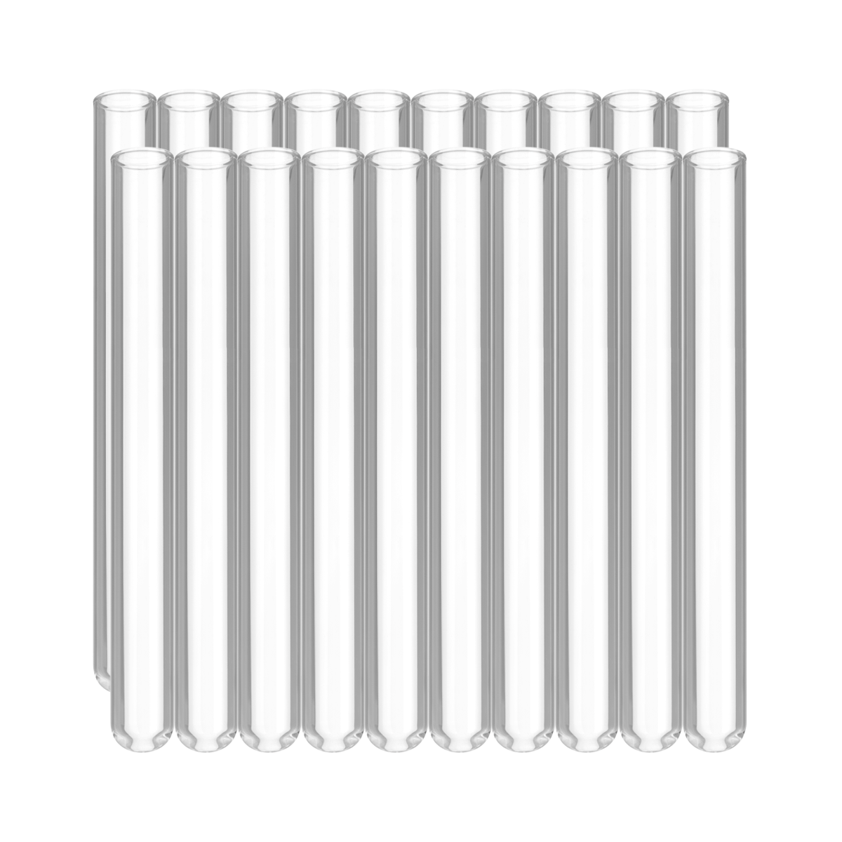 Tubo de Ensayo de Vidrio Sin Labio (Totalmente Liso) - Pack 20 Piezas - Kimax 45060