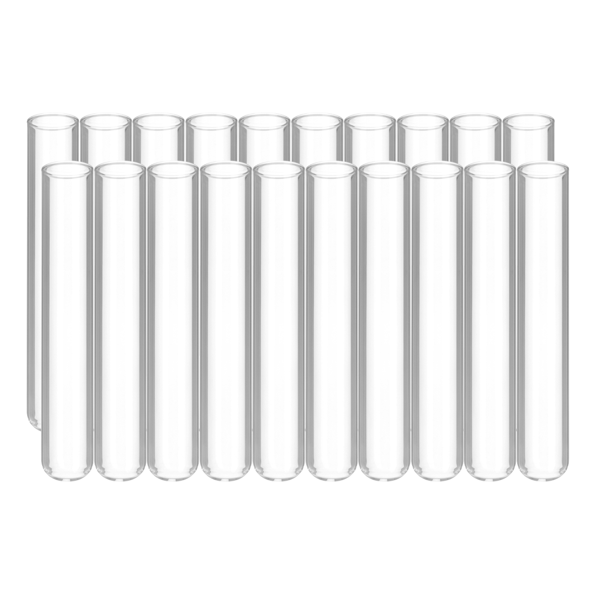 Tubo de Ensayo de Vidrio Sin Labio (Totalmente Liso) - Pack 20 Piezas - Kimax 45060