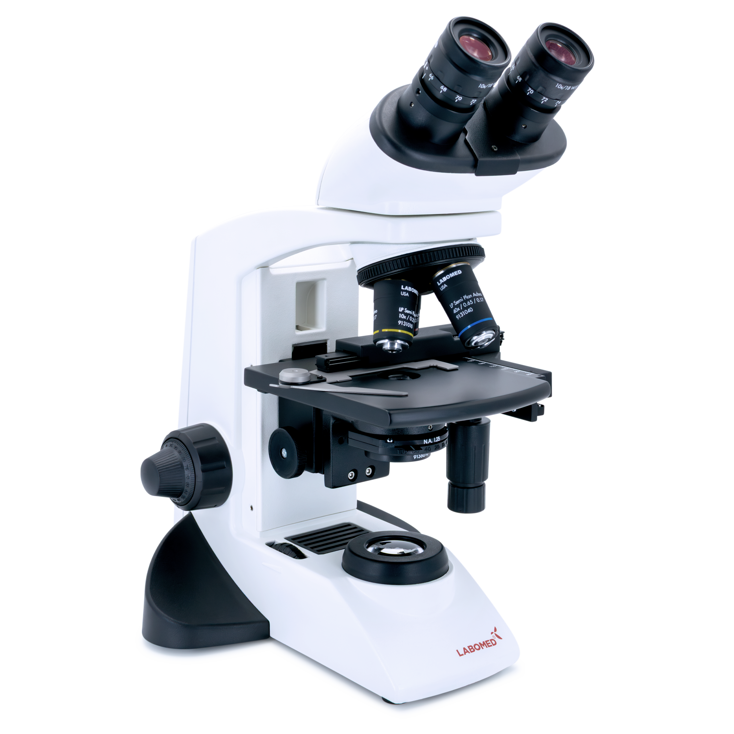 MICROSCOPIO BINOCULAR LABOMED 9135006 CXL SEMI PLAN ACROMÁTICO CON RANGO DE AUMENTO 40X A 1,000X