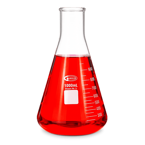 MATRAZ ERLENMEYER GLASSCO 231.402 CON BOCA ANGOSTA Y BOCA REFORZADA - Mercalab