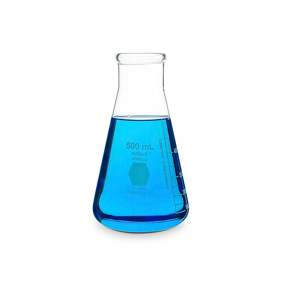 MATRAZ ERLENMEYER KIMAX 26650 CON BOCA ANCHA Y REFORZADA - Mercalab