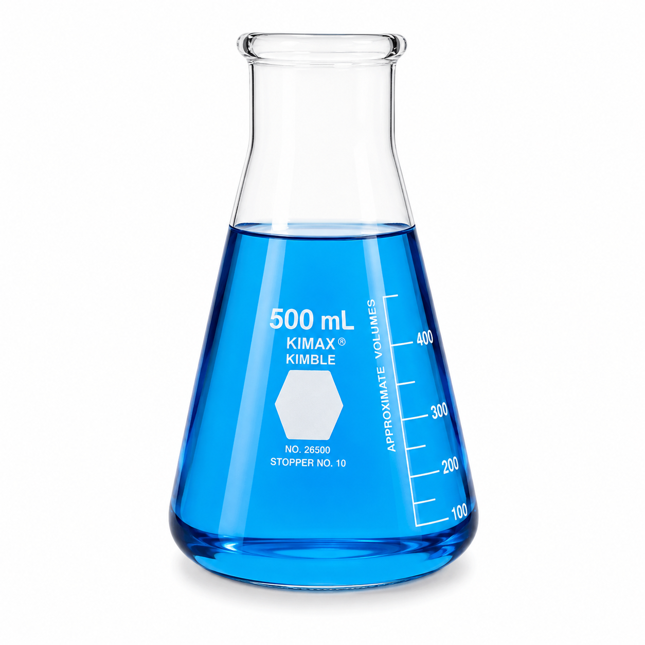 MATRAZ ERLENMEYER KIMAX 26650 CON BOCA ANCHA Y REFORZADA