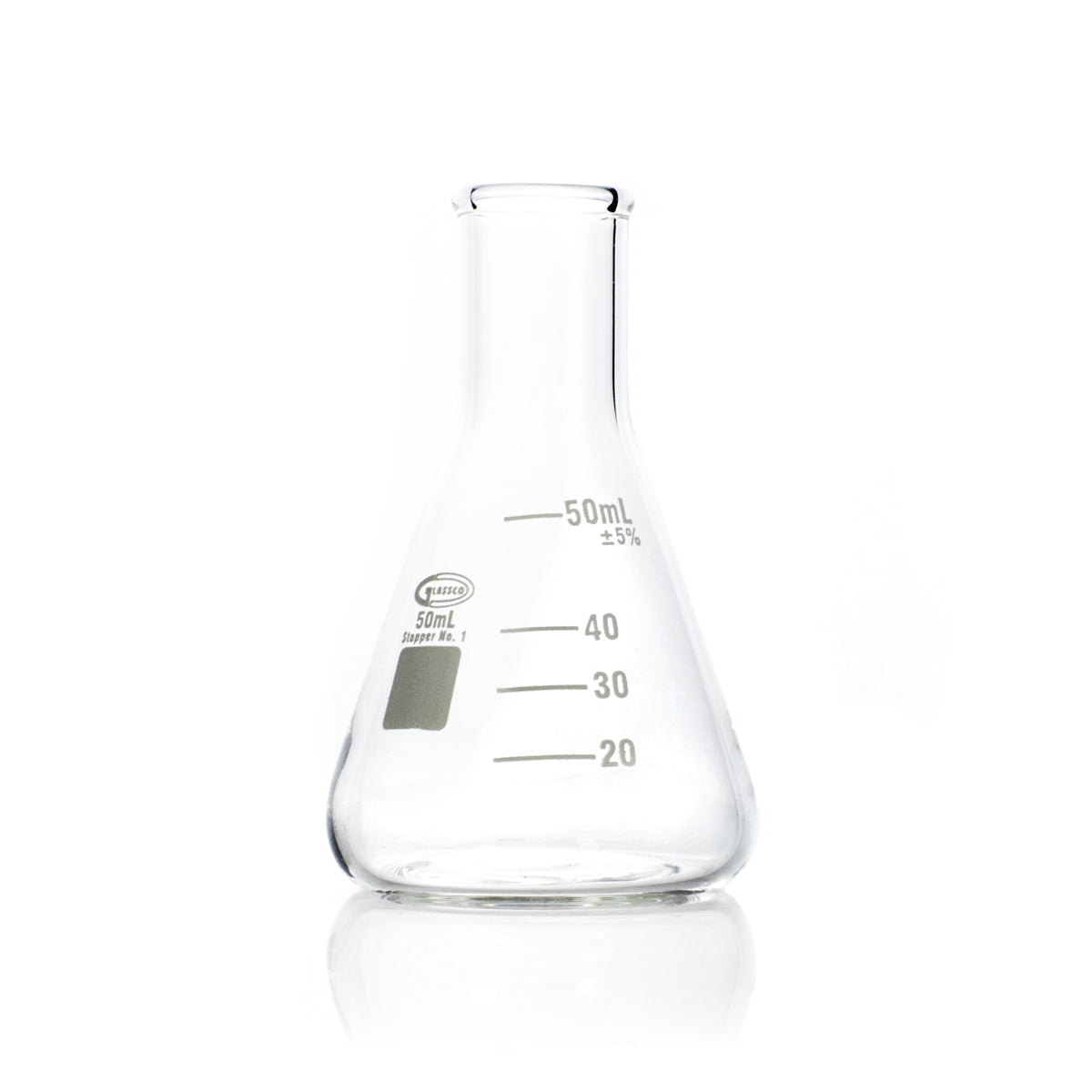 MATRAZ ERLENMEYER GLASSCO 231.402 CON BOCA ANGOSTA Y BOCA REFORZADA