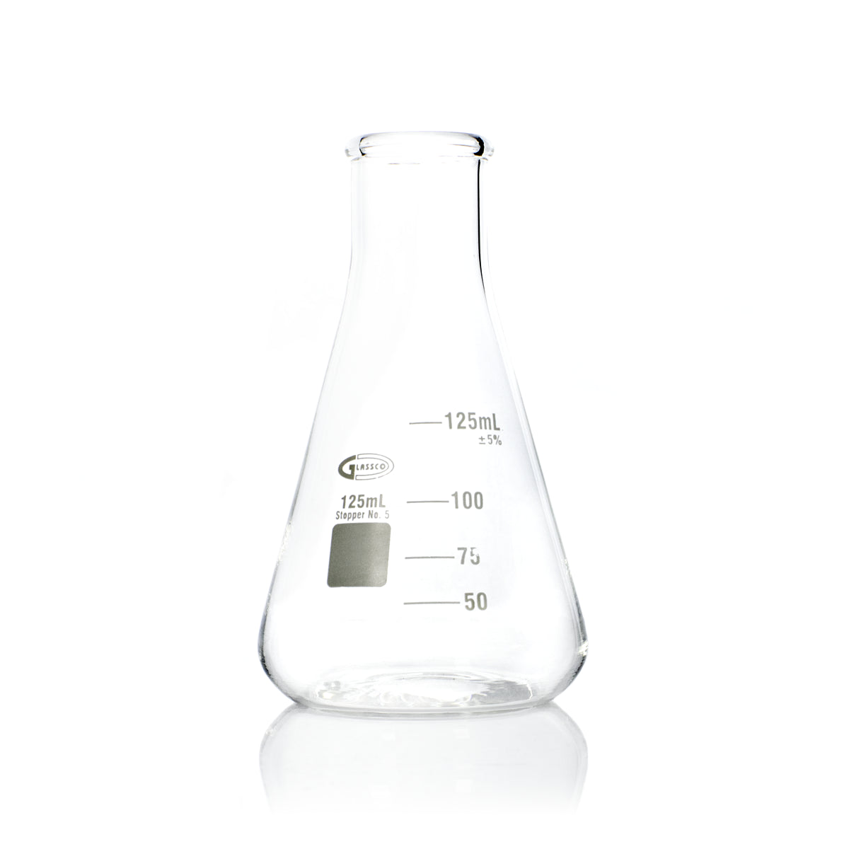 MATRAZ ERLENMEYER GLASSCO 231.402 CON BOCA ANGOSTA Y BOCA REFORZADA