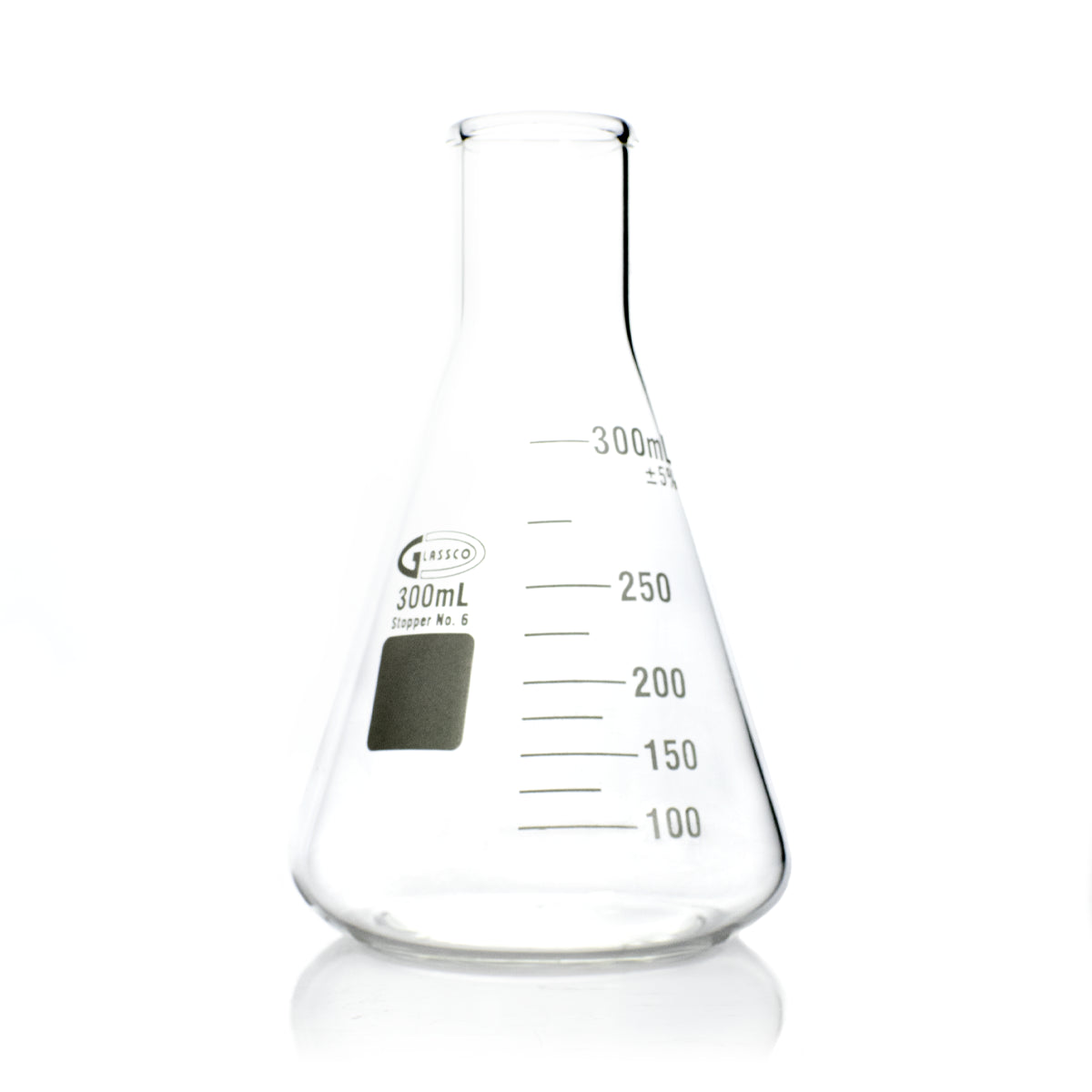 MATRAZ ERLENMEYER GLASSCO 231.402 CON BOCA ANGOSTA Y BOCA REFORZADA