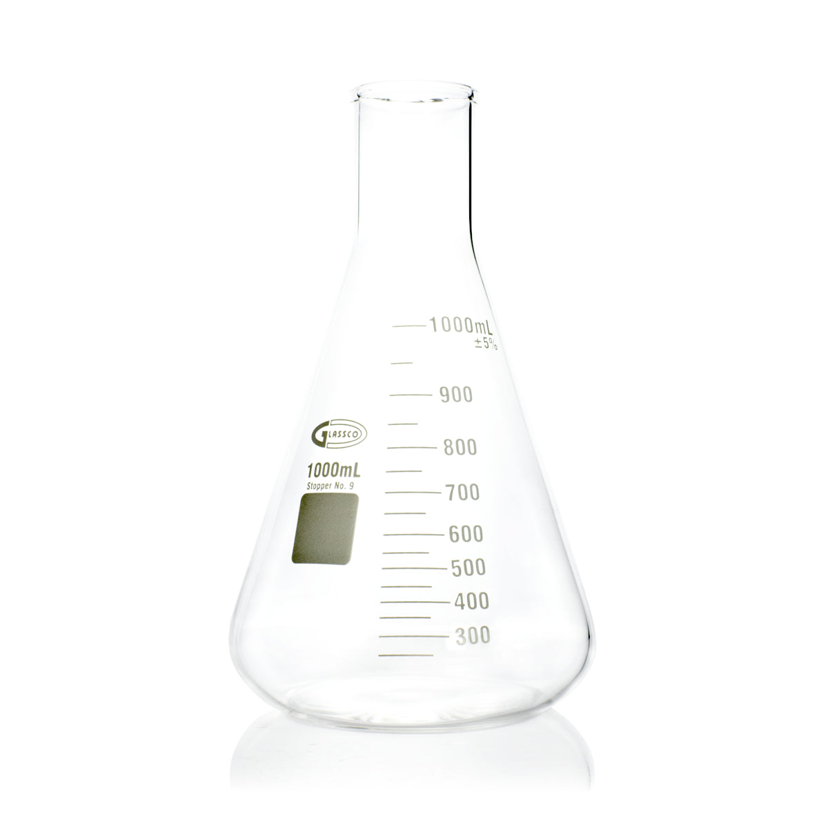 MATRAZ ERLENMEYER GLASSCO 231.402 CON BOCA ANGOSTA Y BOCA REFORZADA