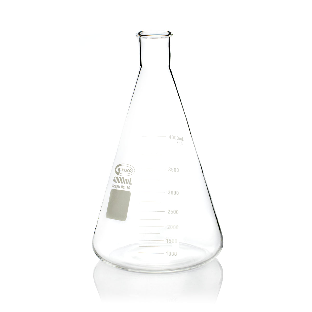 MATRAZ ERLENMEYER GLASSCO 231.402 CON BOCA ANGOSTA Y BOCA REFORZADA