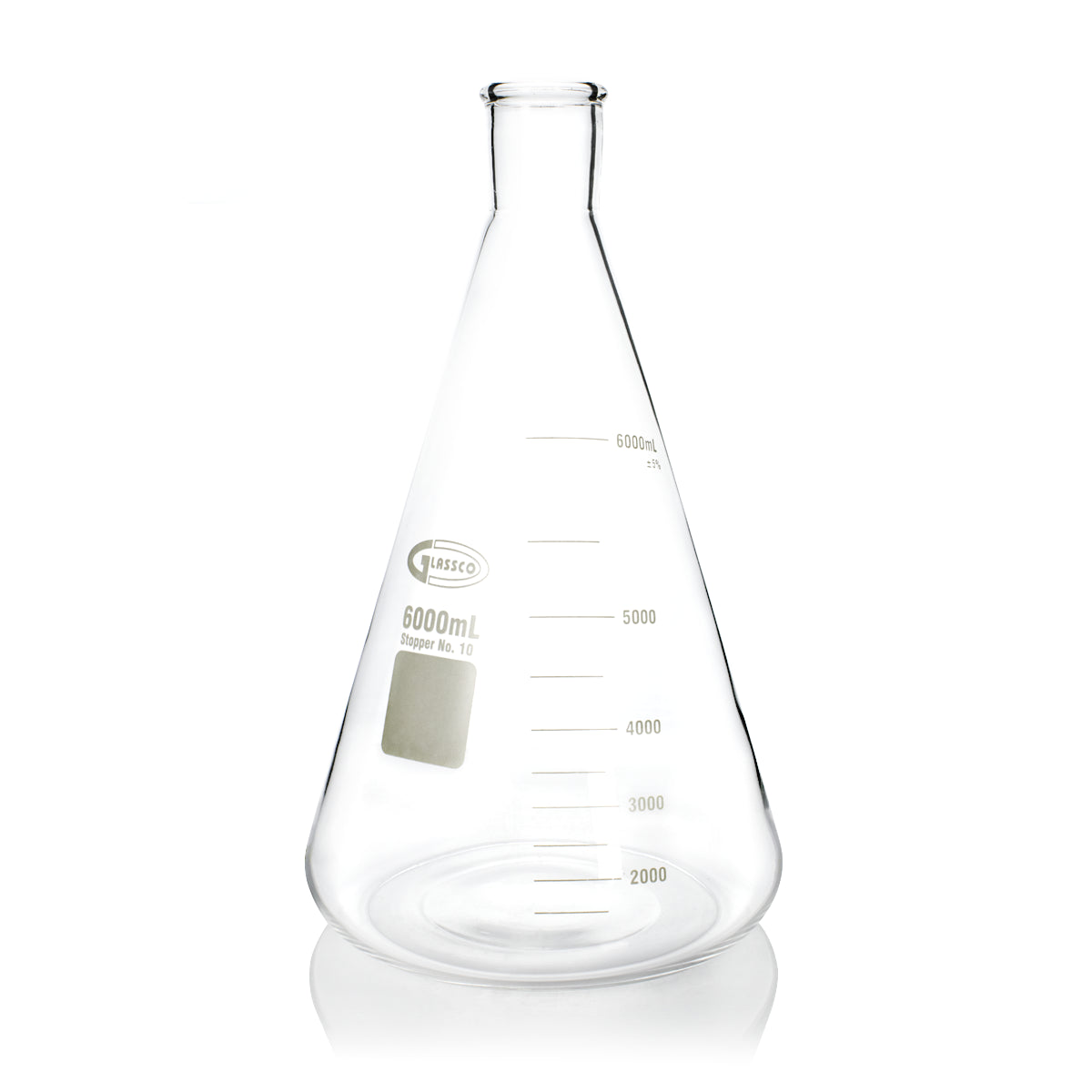 MATRAZ ERLENMEYER GLASSCO 231.402 CON BOCA ANGOSTA Y BOCA REFORZADA