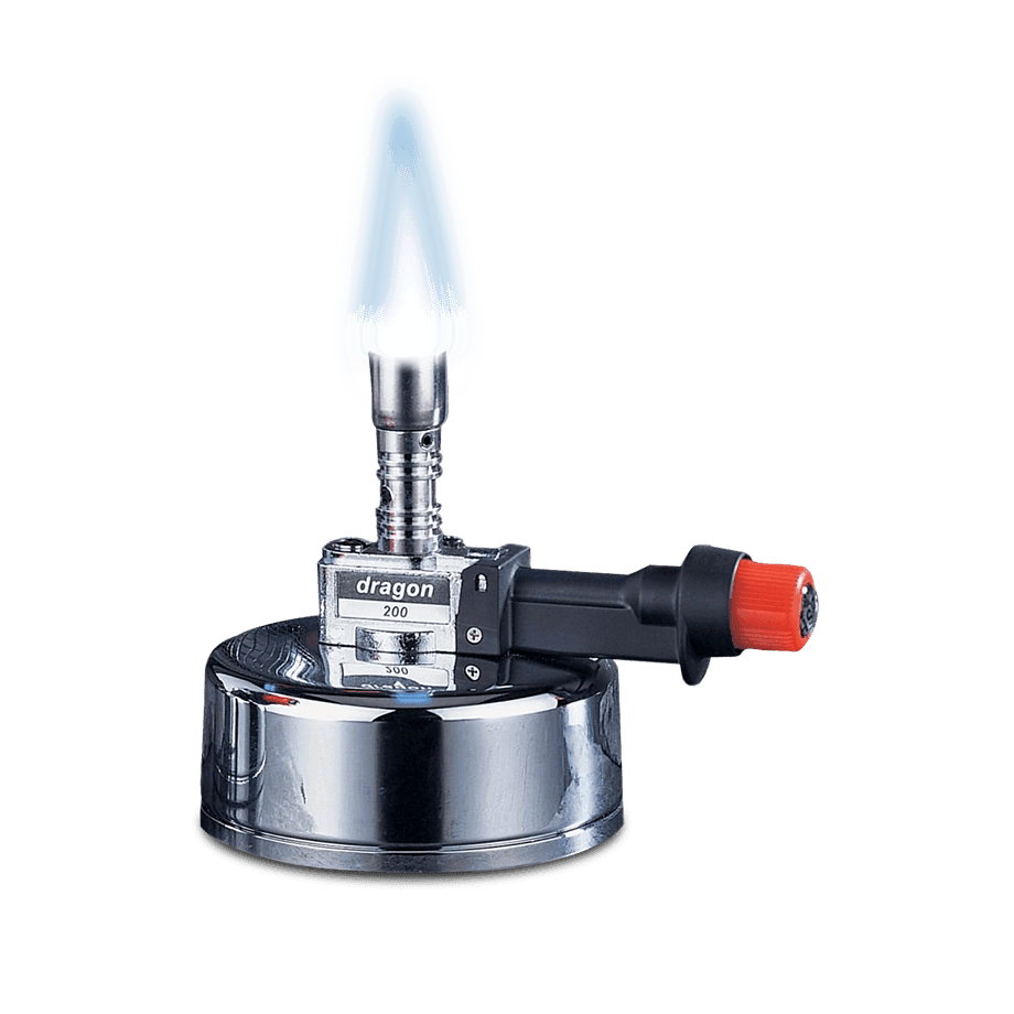MECHERO CON TANQUE INTEGRADO ROCKER SCIENTIFIC DRAGON 200 CON BASE Y ÁNGULO 90° - Mercalab