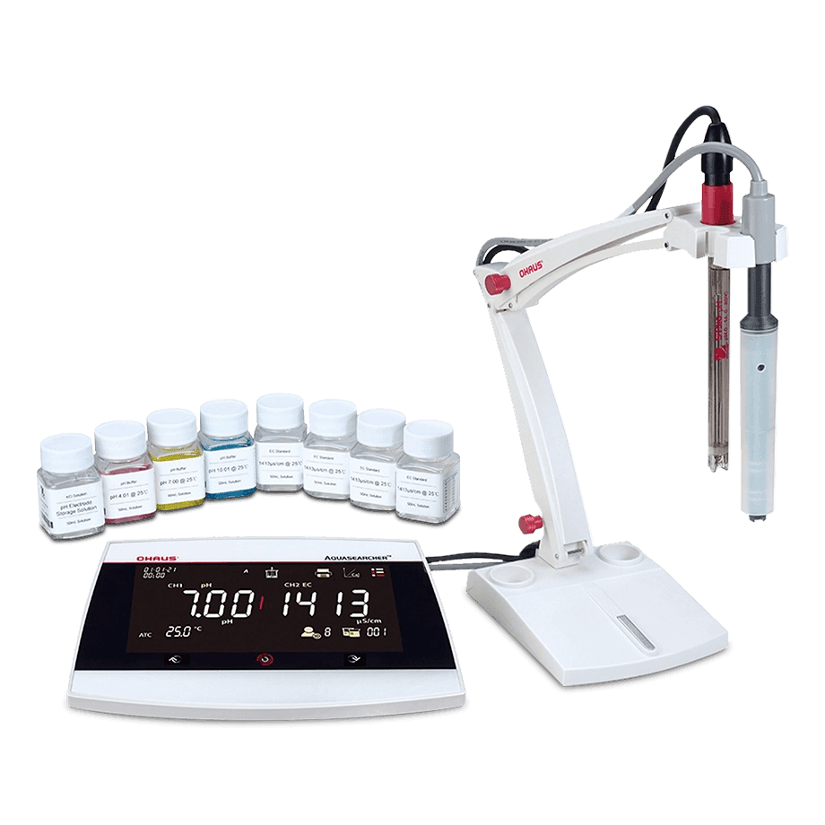 MEDIDOR DE PH DE MESA MULTIPARAMÉTRICO EN KIT OHAUS 30589825 AB33M1-F AQUASEARCHER PARÁMETROS PH/ORP/EC/TDS/RESISTIVIDAD/SALINIDAD/TEMPERATURA - Mercalab