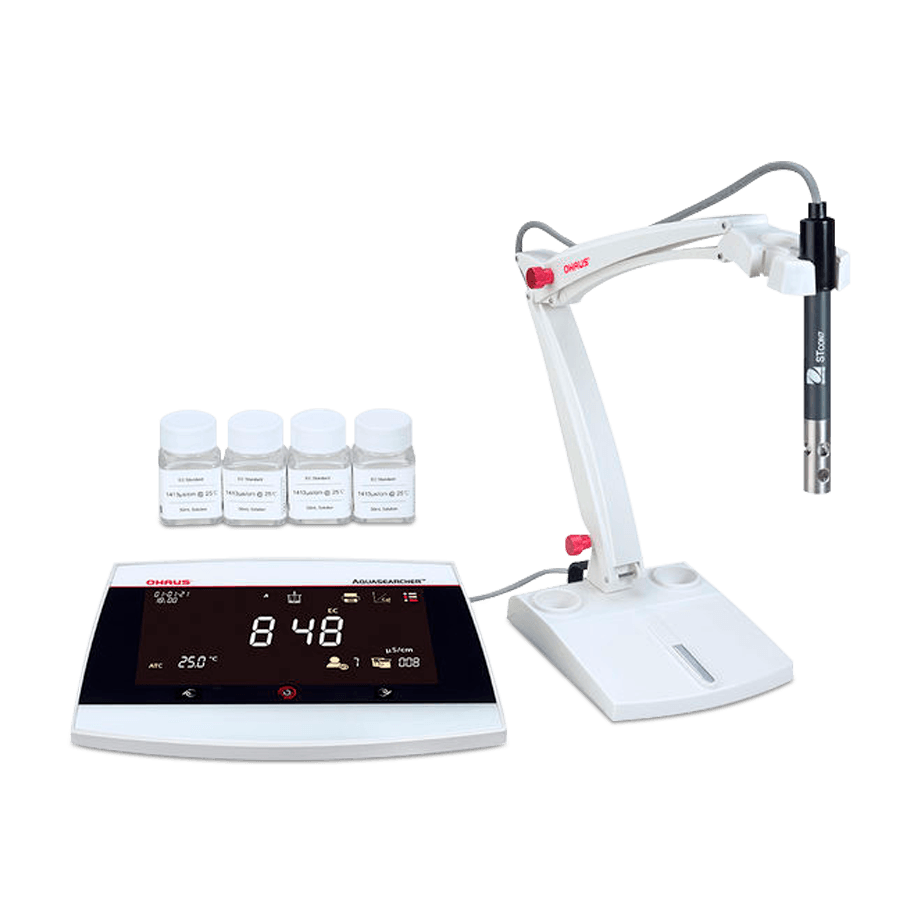 MEDIDOR DE CONDUCTIVIDAD DE MESA EN KIT OHAUS 30589829 AQUASEARCHER AB33EC-F PARÁMETROS EC/TDS/RESISTIVIDAD/SALINIDAD/TEMPERATURA - Mercalab