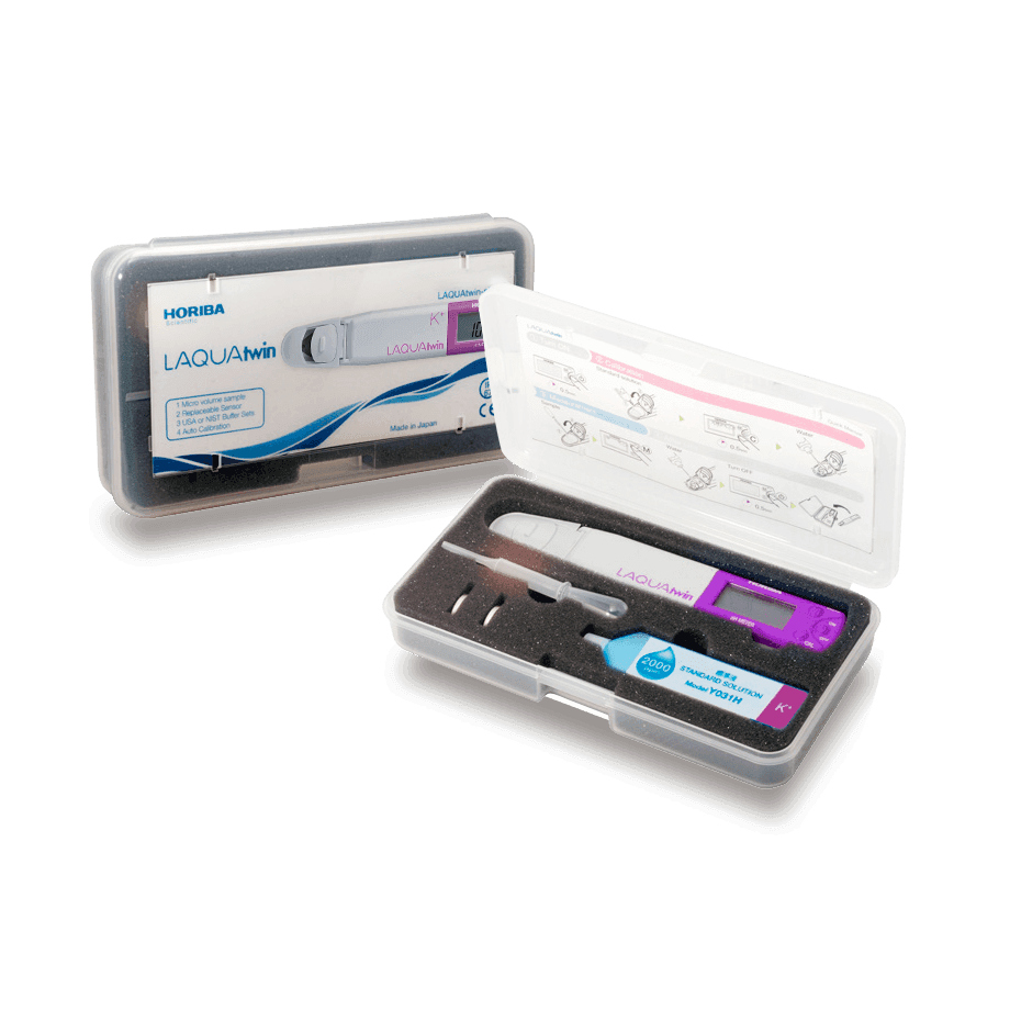 MEDIDOR DE ION SELECTIVO DE BOLSILLO POTASIO HORIBA 3200689160 K-11 LAQUATWIN IDEAL PARA MEDICIÓN DIRECTA EN MUESTRAS PEQUEÑAS SÓLIDAS, LÍQUIDAS, EN POLVO Y VISCOSAS - Mercalab