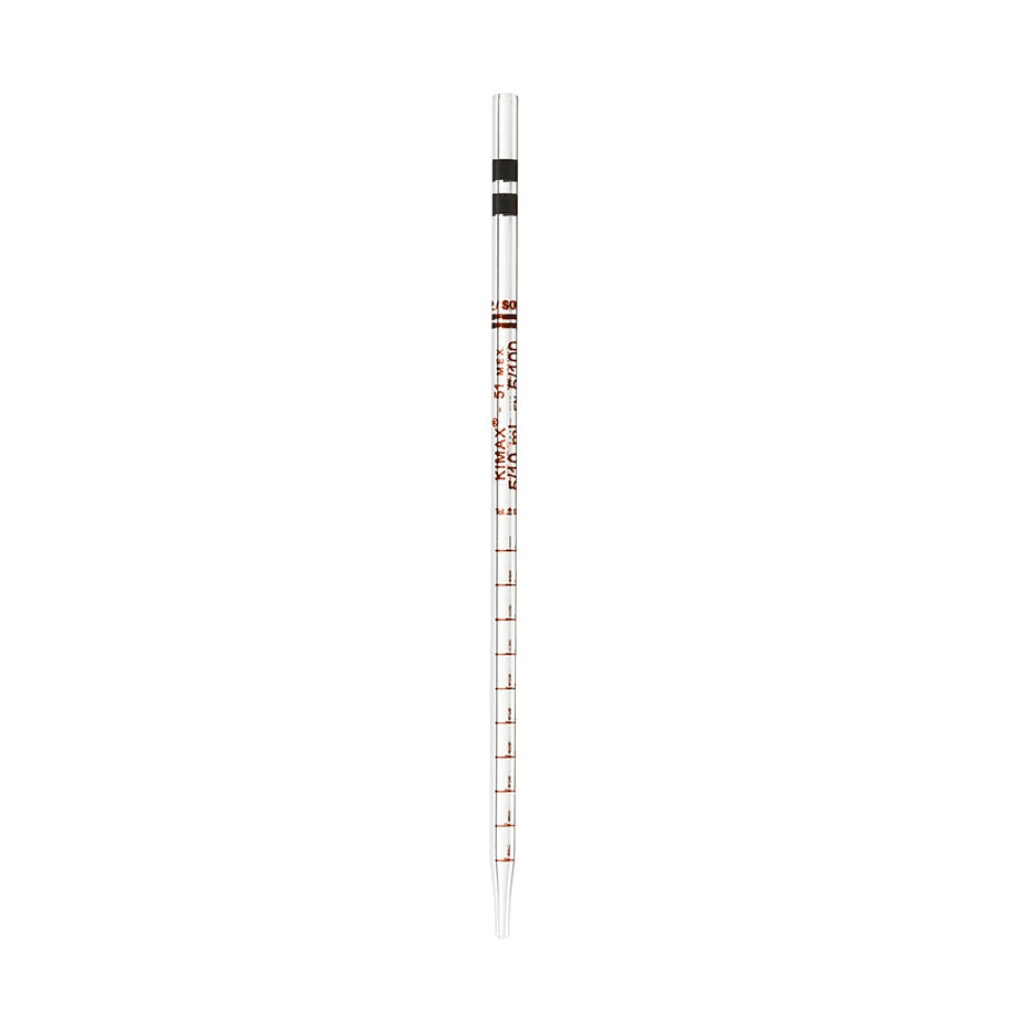 PIPETA GRADUADA CLASE B KIMAX 37033 CON ESCALA ÁMBAR Y CÓDIGO DE COLOR PARA USO ESCOLAR - Mercalab