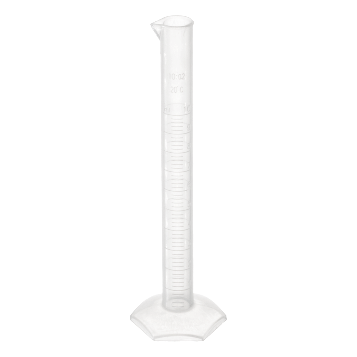 PROBETA DE PLÁSTICO POLYLAB CON BASE HEXAGONAL DE POLIPROPILENO AUTOCLAVABLE