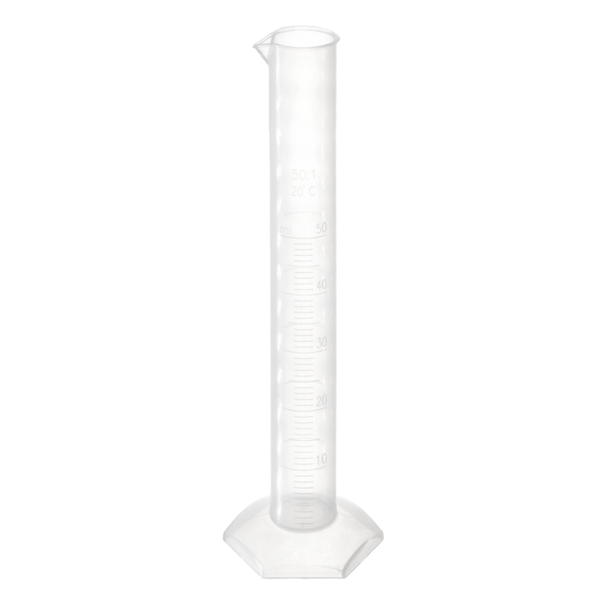 PROBETA DE PLÁSTICO POLYLAB CON BASE HEXAGONAL DE POLIPROPILENO AUTOCLAVABLE